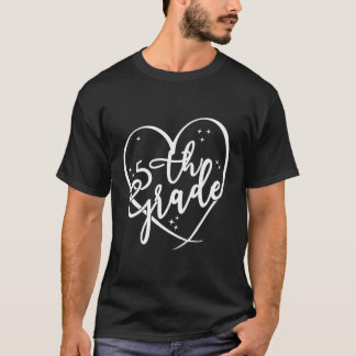 Fünfte Klasse Team Lehrer Student 5th Grade Heart T-Shirt