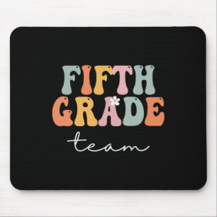 Fünfte Klasse Team Retro Groovy Vintag erster Tag Mousepad