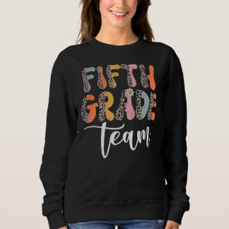 Fünfte Klasse Team Retro Groovy Vintag erster Tag Sweatshirt