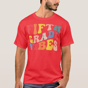 Fünfte Klasse vibes Lehrer zurück zur Schule Retro T-Shirt