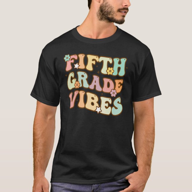Fünfte Klasse Vibes Retro 5. Klasse Lehrer T-Shirt (Vorderseite)