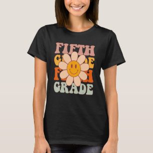 Fünfte Klasse zurück zur Schule Retro Lehrer Daisy T-Shirt