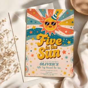 Fünfte Reise um die Sonne 5. Geburtstag Einladung