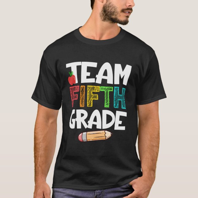 Fünfte Stufe des Lehrerteams Fünfte Lehrer Schüler T-Shirt (Vorderseite)