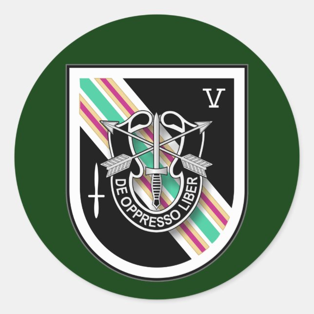 FÜNFTER(A) - Task Force Dagger OEF Runder Aufkleber (Vorderseite)