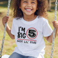 Fünfter Geburtstag bin ich Big 5 nicht Lil 5 Red &