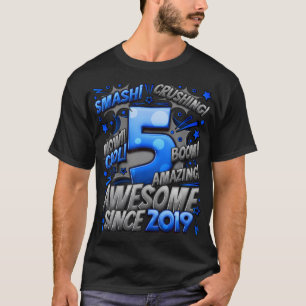 Fünfter Geburtstag Comic Stil Phantastisch seit 20 T-Shirt