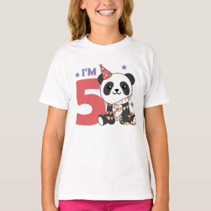 Fünfter Geburtstag Panda für Kinder 5 Jahre T - Sh T-Shirt