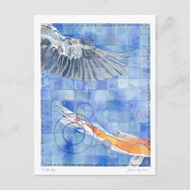 Fünfter Tag (7 Tage Erstellung) Postkarte (Vorderseite)