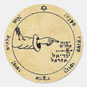 Fünftes Pentagramm des Mondes Runder Aufkleber