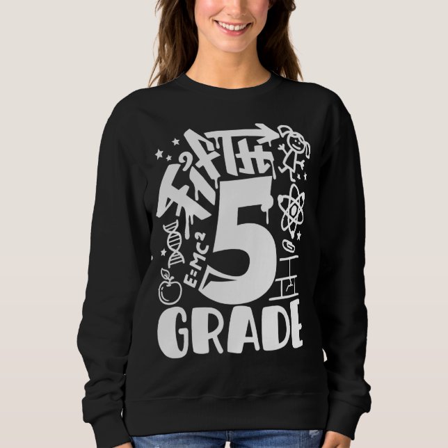 Fünftes Team 5th Grade Teacher Kinder Mädchen zurü Sweatshirt (Vorderseite)