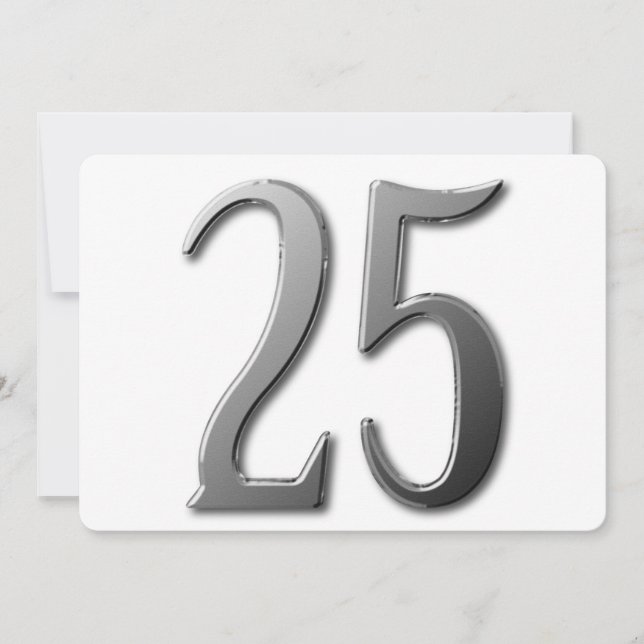 Fünfundzwanzig Einladung (Vorderseite)