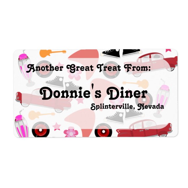 Funfy 50s-Musterlabel (Vorne)