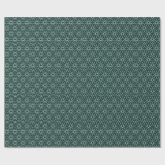 Fünfzackige Sterngeometrie in Tiefteal und Elfenbe Geschenkpapier