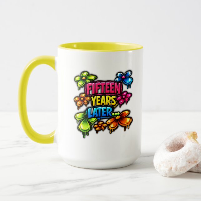 Fünfzehn Jahre später Tasse (Mit Donut)