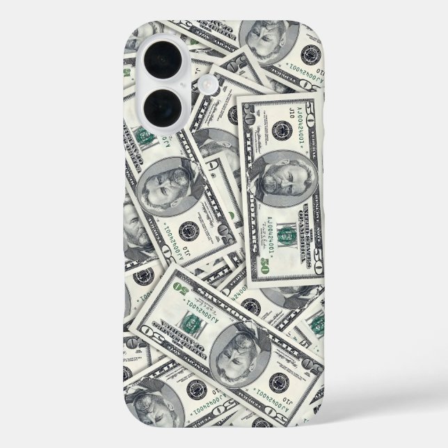 Fünfzig-Dollar-Schein-Geldmuster Case-Mate iPhone Hülle (Rückseite)