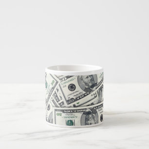 Fünfzig-Dollar-Schein-Geldmuster Espressotasse