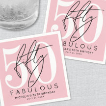 Fünfzig Fabelhafte Pink 50. Geburtstagsfeier