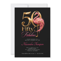 Fünfzig Fabelhafte Rosa Flamingo 50. Geburtstagsfe