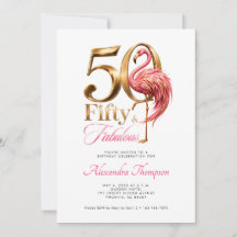 Fünfzig Fabelhafte Rosa Flamingo 50. Geburtstagsfe