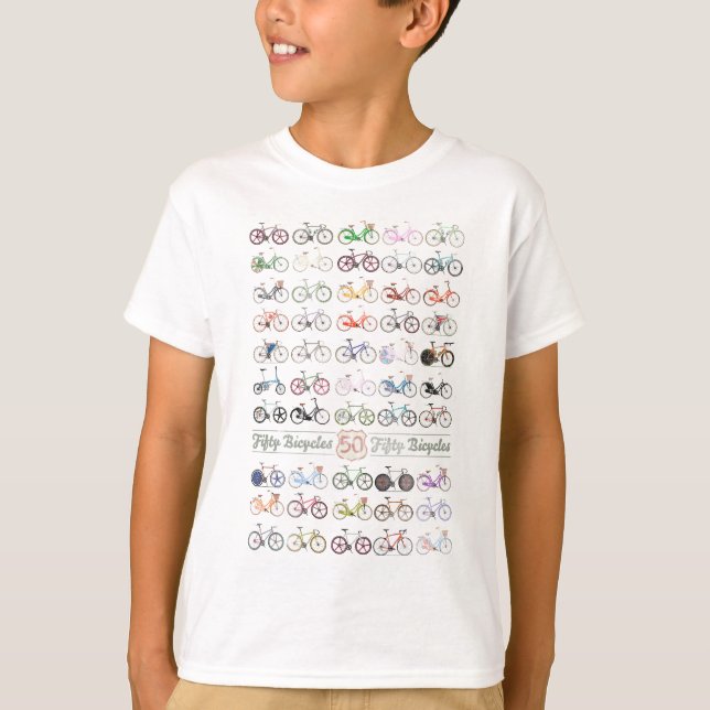 Fünfzig Fahrräder T-Shirt (Vorderseite)