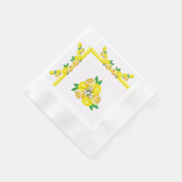 Fünfzig geprägte PapierNapkins mit Lemon-Design Serviette