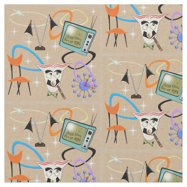 Fünfzig ikonische Bilder auf dem Sandboden Stoff (Nahaufnahme)