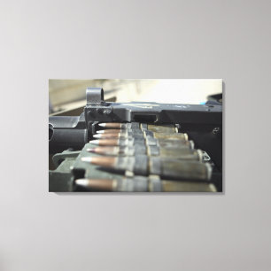 Fünfzig-Kaliber Maschinengewehrrunden Leinwanddruck