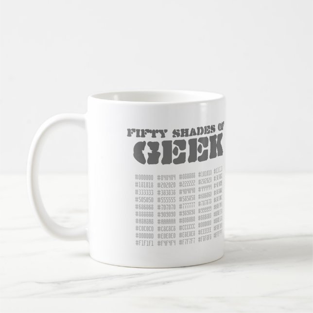 Fünfzig Shades von Geek Kaffeetasse (Links)