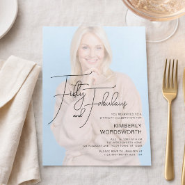 Fünfzig und Fabelhaft Foto 50. Geburtstagsfeier Einladung