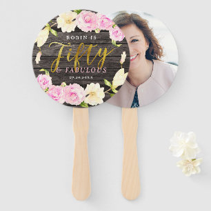 Fünfzig und fabelhafter Blumen50. Geburtstag Fächer