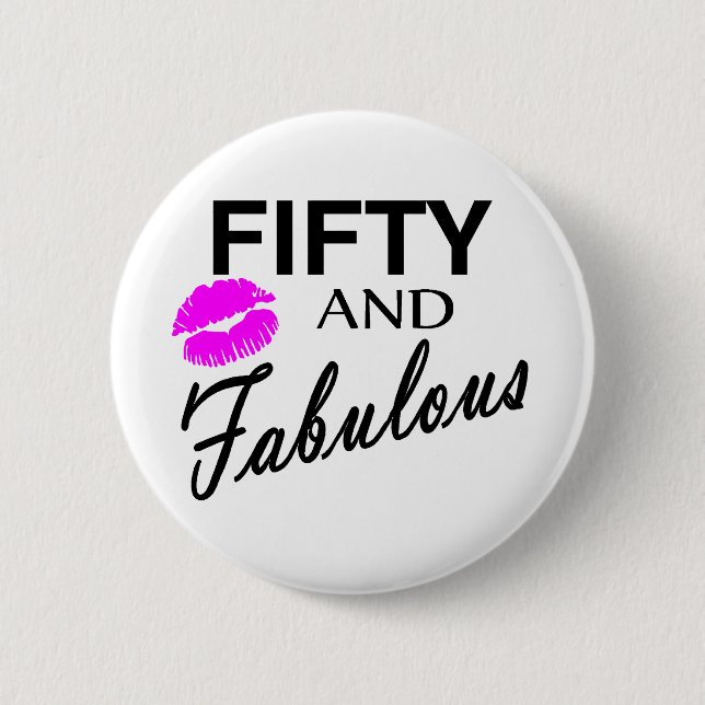 Fünfzig und fabelhaftes button (Vorderseite)