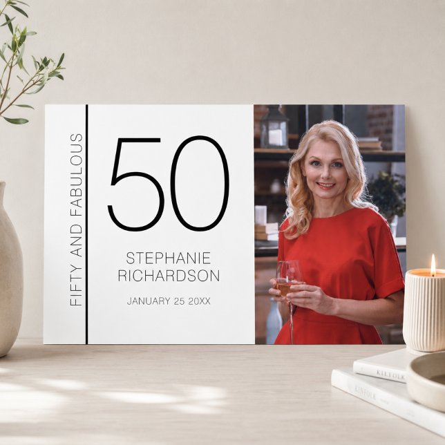 Fünfzig und Fantastisch 50. Geburtstag Poster (Add name & date to customize.  See collection for matching items)
