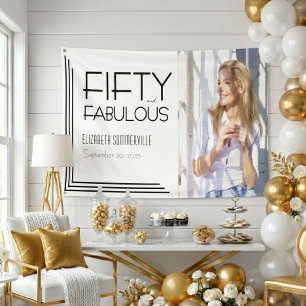 Fünfzig und Fantastisch Fette Foto 50. Geburtstags Banner