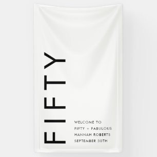 Fünfzig und Fantastisch Fetter 50. Geburtstag Banner