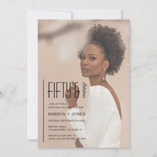 Fünfzig und fantastisch Foto 50. Geburtstagsfeier Einladung