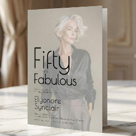 Fünfzig und fantastisch Foto 50. Geburtstagsfeier Einladung