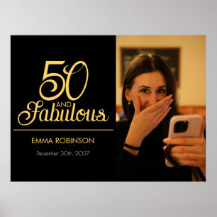 Fünfzig und Fantastisch Foto 50. Geburtstagsfeier Poster