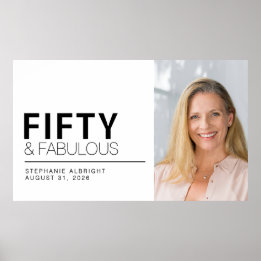 Fünfzig und Fantastisch Foto 50. Geburtstagsfeier Poster