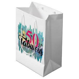 Fünfzig und Fantastisch Geschenktasche Mittlere Geschenktüte