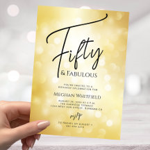 Fünfzig und Fantastisch Gold Schrift 50. Geburtsta