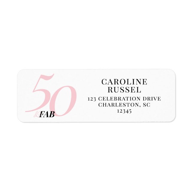 Fünfzig und Fantastisch Pink 50. Geburtstag (Vorne)