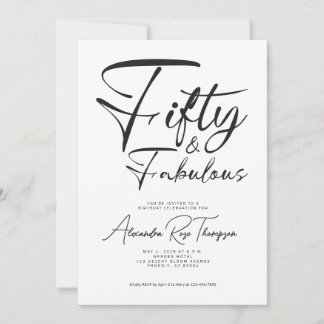 Fünfzig und Fantastisch Skript 50. Geburtstagsfeie Einladung