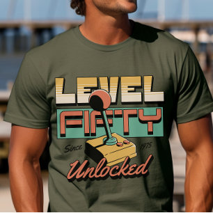 Fünfzig unverschlossene Retro-Gamer zum Geburtstag T-Shirt