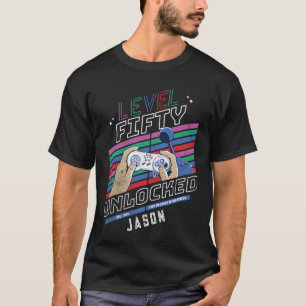Fünfzig unverschlossene Retro-Gamer zum Geburtstag T-Shirt