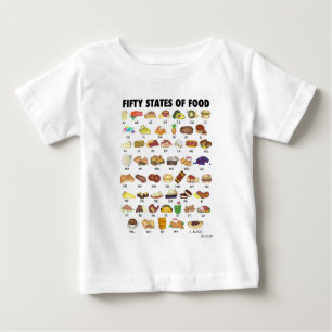 FÜNFZIGE STAATEN VON LEBENSMITTELN Vereinigte Staa Baby T-shirt