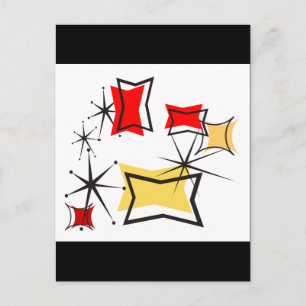 Fünfziger Jahre Modern Postkarte