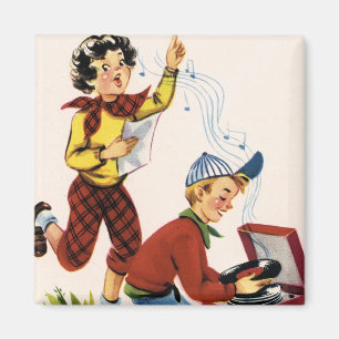 Fünfziger-Jahre-Platten abspielen Magnet