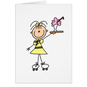 Fünfzigerjahre Antrieb-in den Kellnerin-T - Shirts