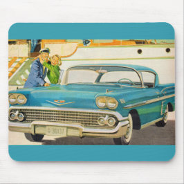 Fünfzigerjahre blaue Impalaanzeige Mousepad